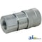 A & I Products Flat Hydraulic Coupler Socket, Female, 1/2" NPT 5" x3" x2" A-FF5018FP-A - alternate 4